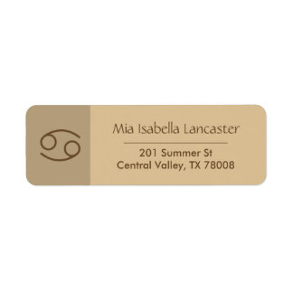 Zodiac Sign Cancer Modern Return Address Labels
