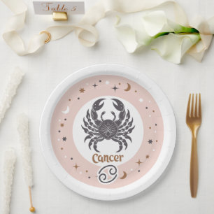 Zodiac Sign Cancer Paper Plate