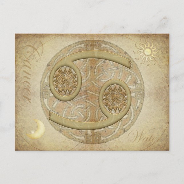 Zodiac Sign Cancer Postcard (Front)
