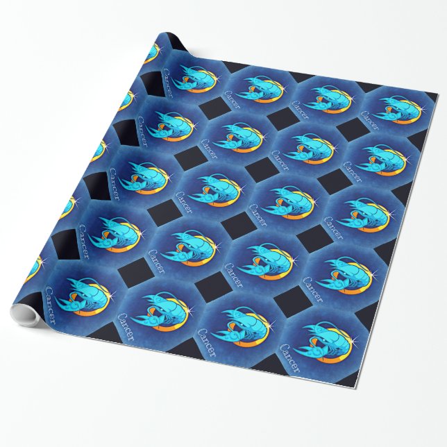 Zodiac_Sign_Cancer Wrapping Paper (Unrolled)