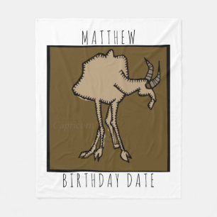 Zodiac Sign Capricorn Name Birthday Blanket