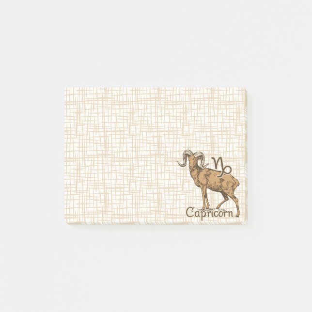 Zodiac Sign Capricorn Symbol Post-it Notes (Front)