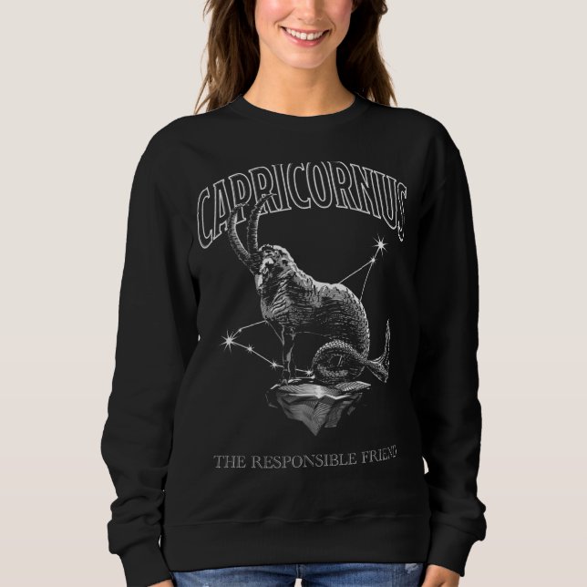 Zodiac Sign Constellation Capricorn Astrology Horo Sweatshirt (Front)