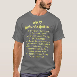 Zodiac Sign Funny Top 10 Rules Of Aquarius2584 
