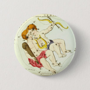 Zodiac Sign: Gemini 6 Cm Round Badge