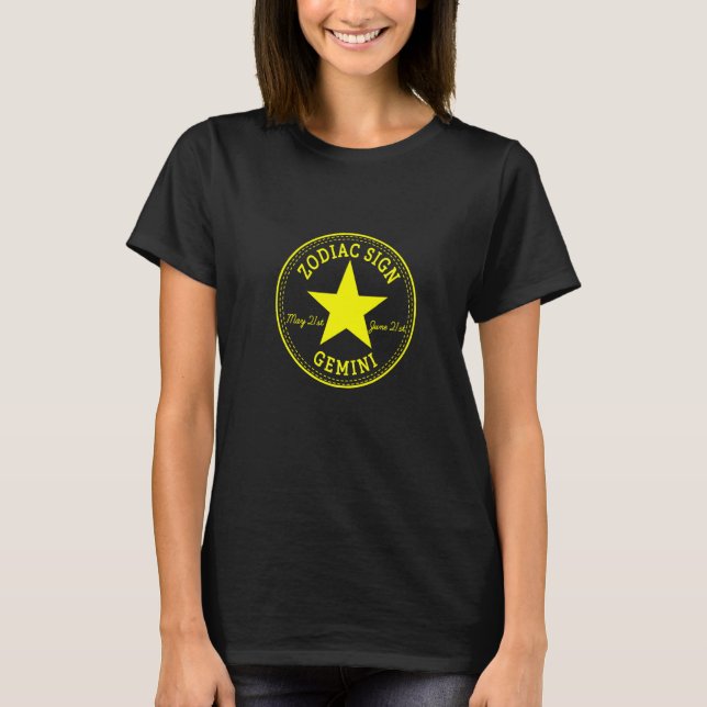 ZODIAC SIGN GEMINI born in May & June Astrology Ho T-Shirt (Front)