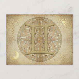 Zodiac Sign Gemini Postcard