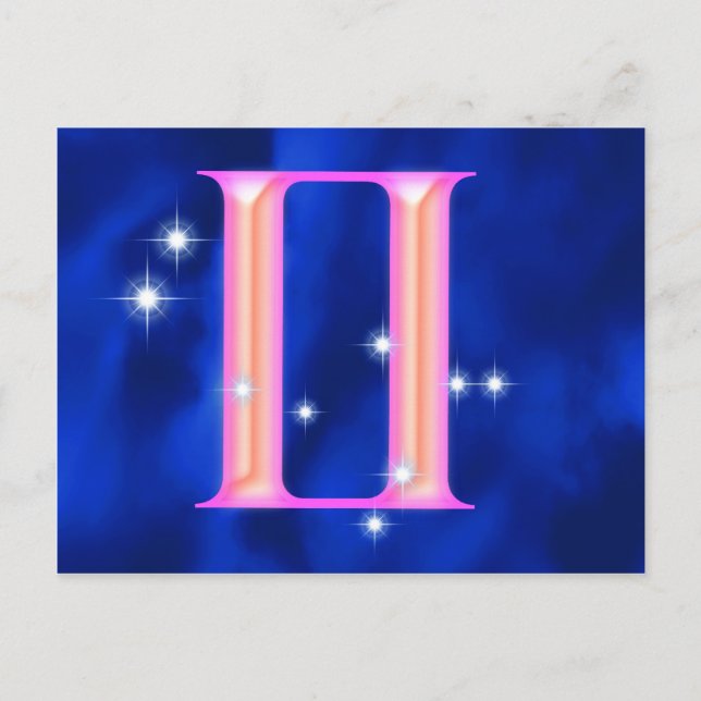 Zodiac sign Gemini Postcard (Front)