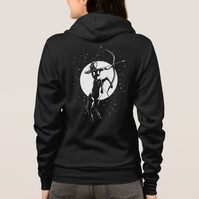 Zodiac Sign Illustration - Sagittarius Hoodie (Back)