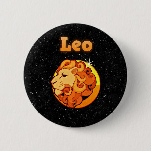 Zodiac sign Leo 6 Cm Round Badge