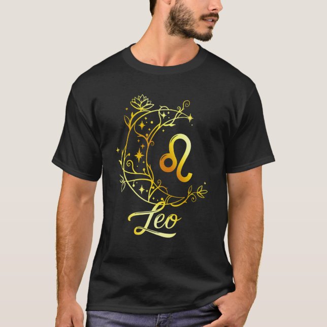 Zodiac Sign Leo Birtday Present For Man Woman tie  T-Shirt (Front)