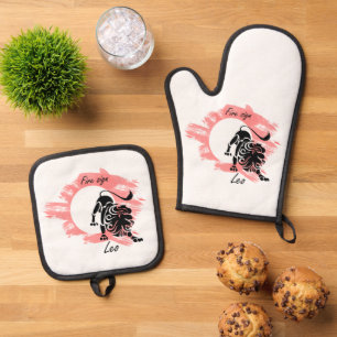 Zodiac sign - Leo Oven Mitt & Pot Holder Set