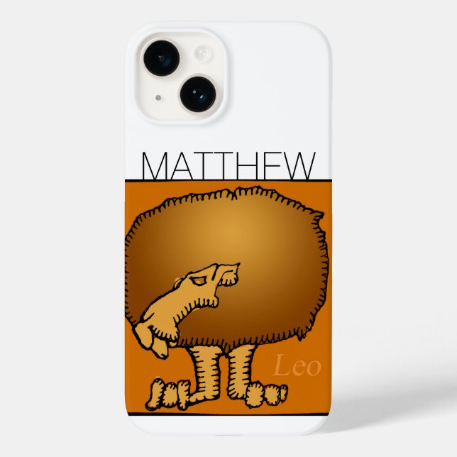 Zodiac Sign Leo personalised Birthday iPC Case-Mate iPhone Case (Back)