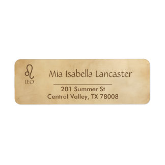 Zodiac Sign Leo Return Address Labels