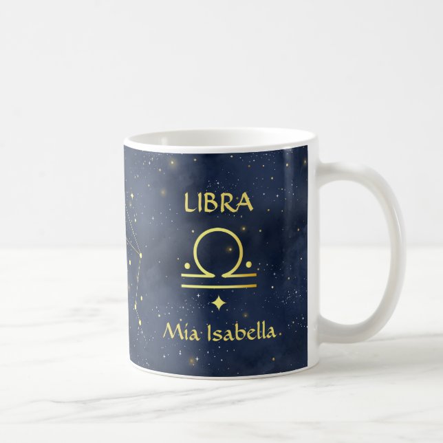 Zodiac Sign Libra & Celestial Cat Mug (Right)