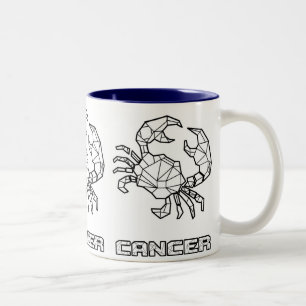 Zodiac Sign Mug:Cancer Two-Tone Coffee Mug