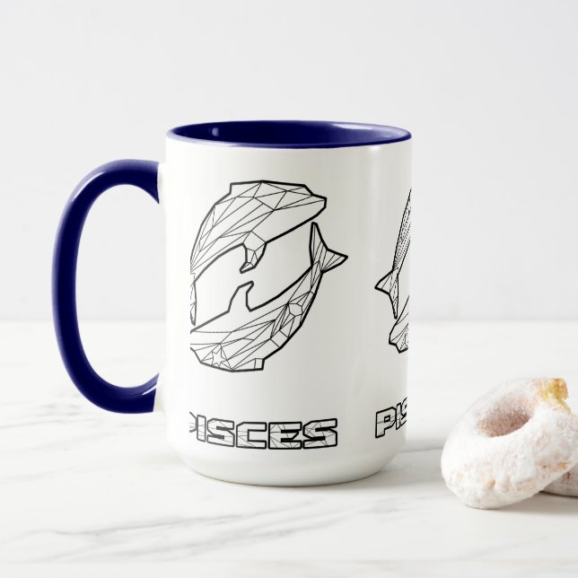 Zodiac Sign Mug:Pisces Mug (With Donut)