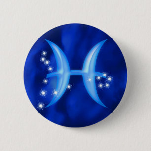 Zodiac sign Pisces 6 Cm Round Badge