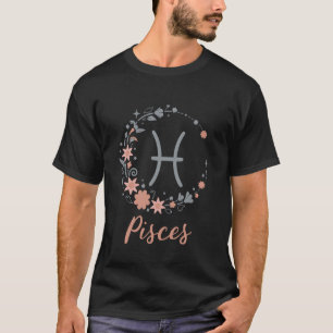 Zodiac Sign Pisces Sign Constellation Birthday Hor T-Shirt