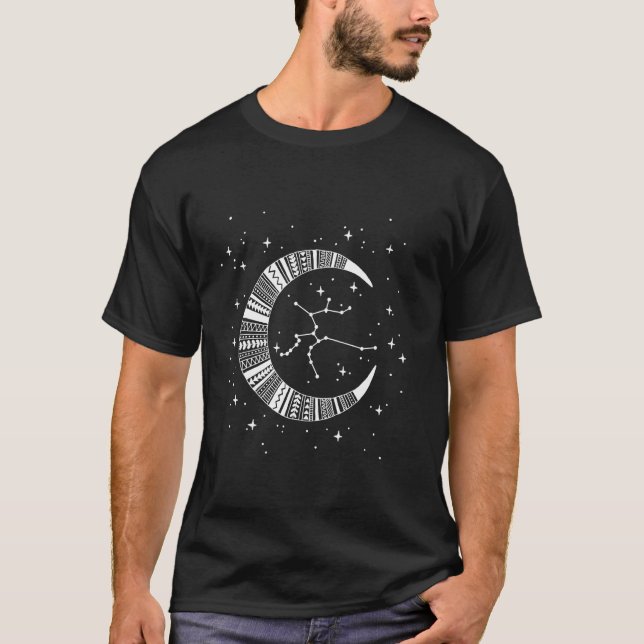 Zodiac Sign Sagittarius Moon Stars Constellation S T-Shirt (Front)
