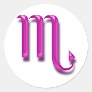 Zodiac sign Scorpio Classic Round Sticker
