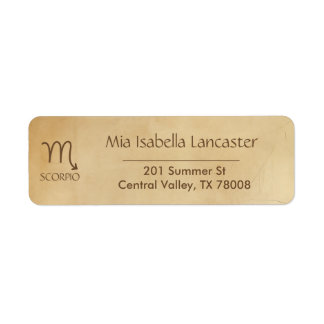 Zodiac Sign Scorpio - Return Address Labels