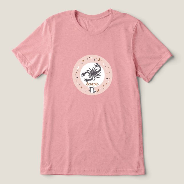 Zodiac Sign Scorpio Tri-Blend Shirt (Design Front)