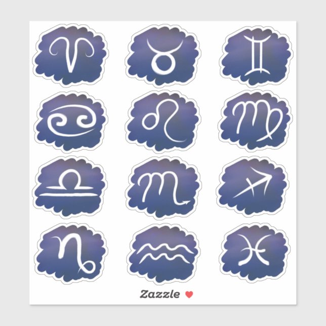 Zodiac Sign Sticker Pack (Sheet)