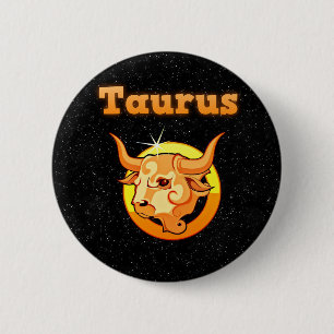 Zodiac sign Taurus 6 Cm Round Badge