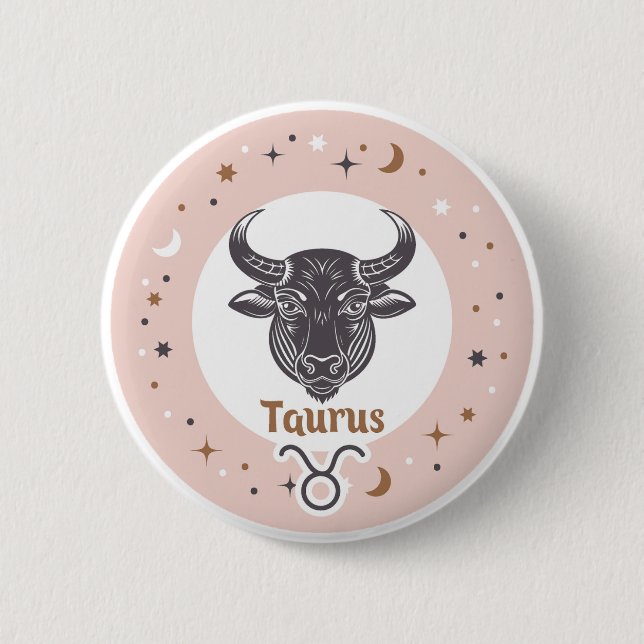 Zodiac Sign Taurus 6 Cm Round Badge (Front)