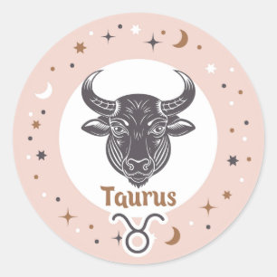 Zodiac Sign Taurus Classic Round Sticker
