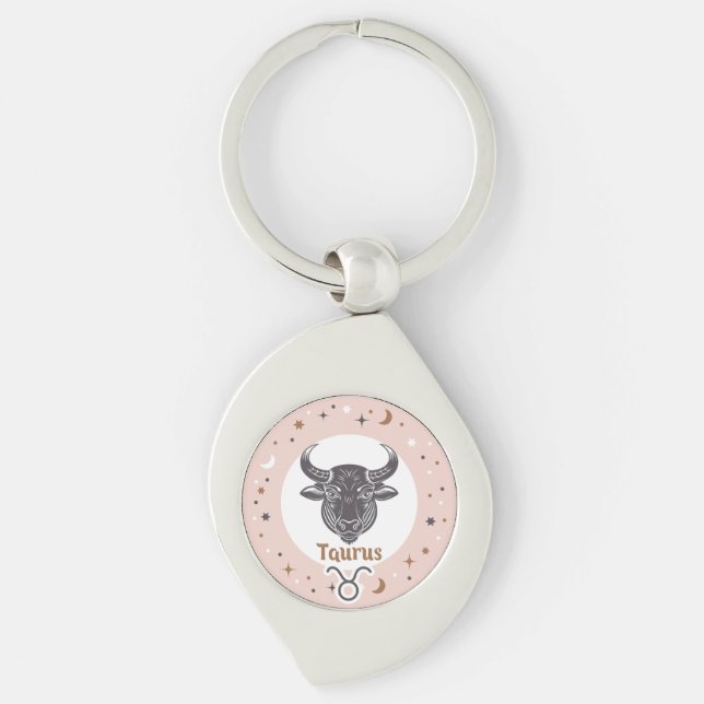 Zodiac Sign Taurus Key Ring (Front)