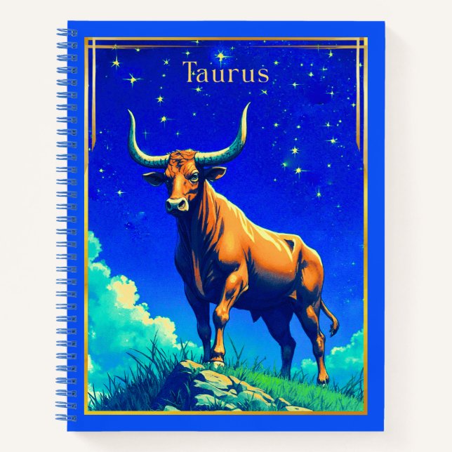 Zodiac Sign Taurus Rooted in Earth and Sky Journal (Front)