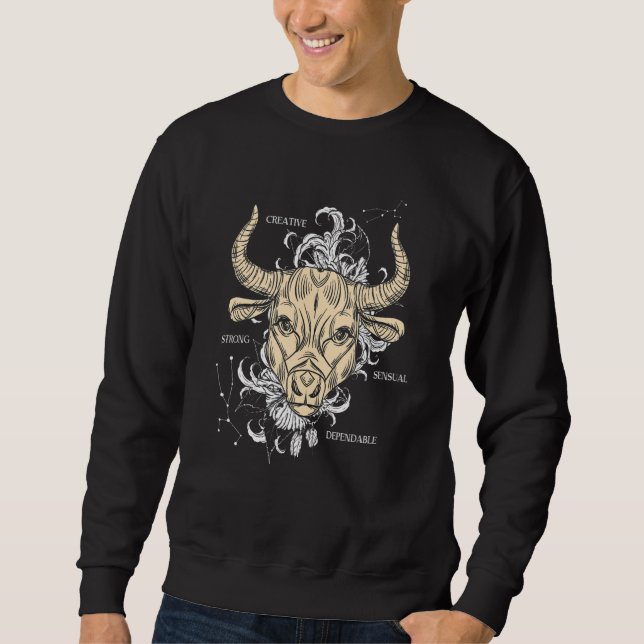 Zodiac Sign Taurus Sweatshirt (Front)