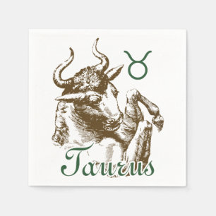 Zodiac Sign Taurus Symbol Napkin