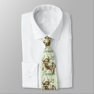 Zodiac Sign Taurus Symbol Tie