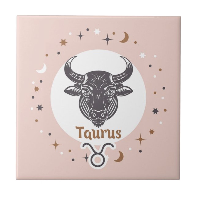 Zodiac Sign Taurus Tile (Front)