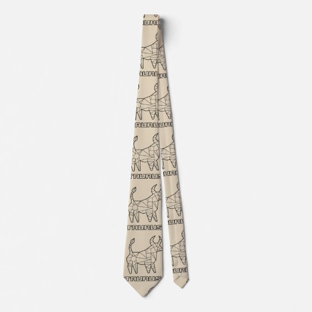 Zodiac Sign Tie: Taurus(Transparent) Tie (Front)
