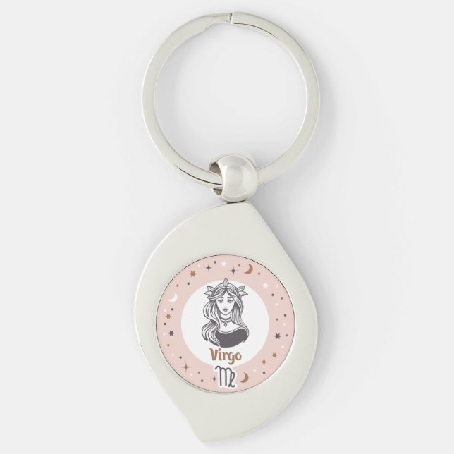 Zodiac Sign Virgo Key Ring (Front)