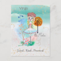 Zodiac Sign Virgo Maiden Whimsical Girl