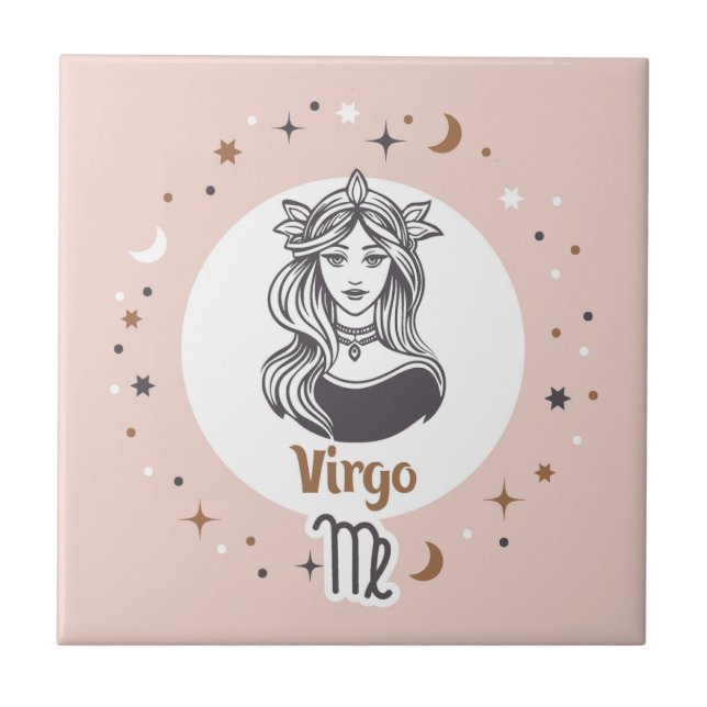 Zodiac Sign Virgo Tile (Front)
