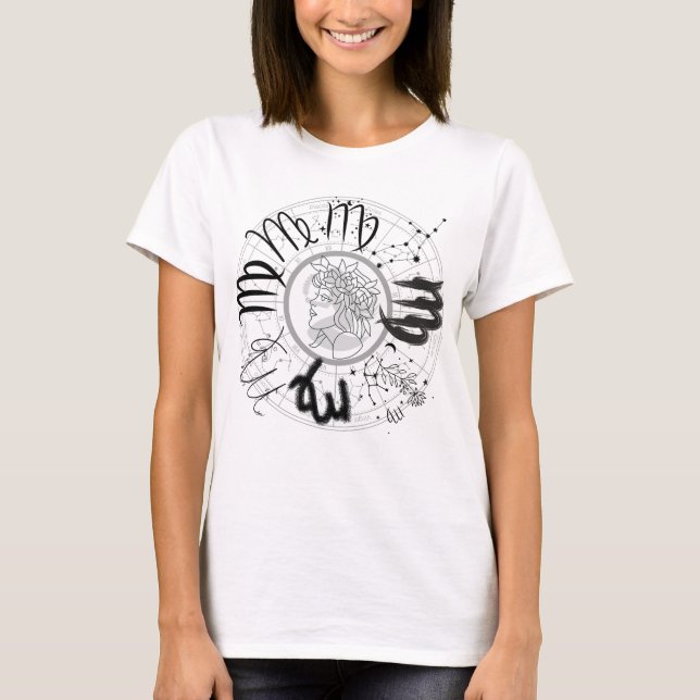 Zodiac Sign - Virgo.w T-Shirt (Front)