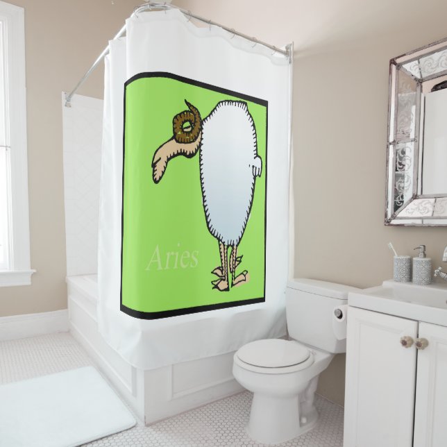 Zodiac Signs Aries Shower Curtain (In Situ)
