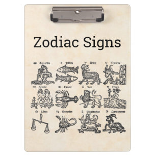Zodiac Signs Clipboard