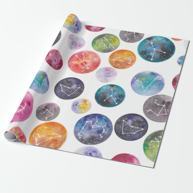 ZODIAC SIGNS GEMINI VIRGO LIBRA SCORPIO CAPRICORN  WRAPPING PAPER (Unrolled)