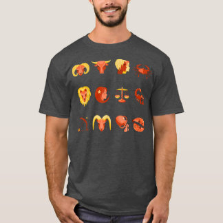 Zodiac Signs Halloween Zodiac Horoscope Astrology2 T-Shirt