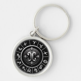 Zodiac signs key ring