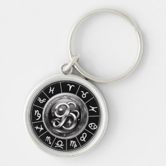 Zodiac signs key ring