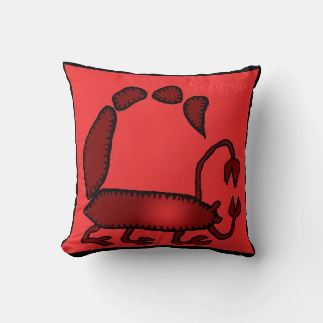Zodiac Signs Scorpio Birthday Pillow (Front)