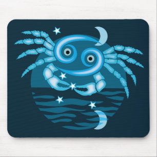 Zodiac Star Sign - Cancer Symbol Mouse Pad